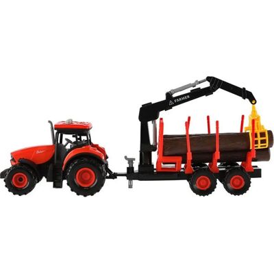 Teddies Zetor Traktor játék utánfutóval és rakodóval - Játék traktor Teddies Zetor Traktor játék utánfutóval és rakodóval - Játék traktor