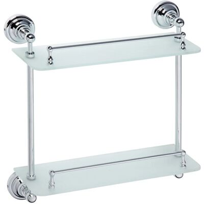 Étagère de douche Retro Chrome Bemeta - En verre double - Publicité Étagère de douche Retro Chrome Bemeta - En verre double - Publicité