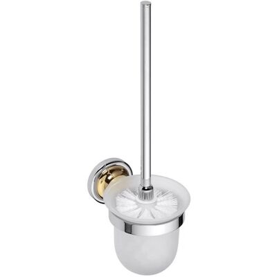 Support mural pour brosse WC - Or/cromé - Accessoire de salle de bain - Publicité Support mural pour brosse WC - Or/cromé - Accessoire de salle de bain - Publicité