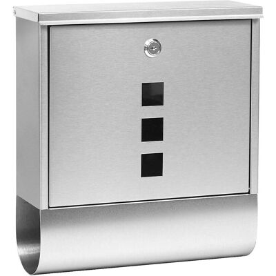 B2B Partner Edelstahl Briefkasten - 305x96x335 mm - Brief & Zeitschriftenschlitz B2B Partner Edelstahl Briefkasten - 305x96x335 mm - Brief & Zeitschriftenschlitz