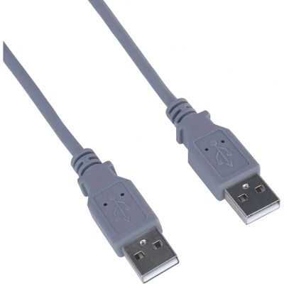Câble USB 2.0 Haute Vitesse - 3m, A à A, Gris Câble USB 2.0 Haute Vitesse - 3m, A à A, Gris