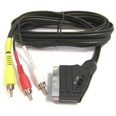 Hitec Euroconnektor 3xRCA 1,5M - AV-kaapeli Hitec Euroconnektor 3xRCA 1,5M - AV-kaapeli