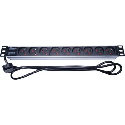 PremiumCord PDU 1U 9x230V 2m câble - Publicité PremiumCord PDU 1U 9x230V 2m câble - Publicité