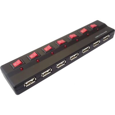 PremiumCord 7 portos USB 2.0 hub tápellátással - Nagysebességű adatátvitel PremiumCord 7 portos USB 2.0 hub tápellátással - Nagysebességű adatátvitel
