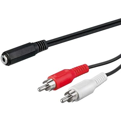 PremiumCord Audio Kabel - 3,5mm auf RCA - 1,5m - Schwarz PremiumCord Audio Kabel - 3,5mm auf RCA - 1,5m - Schwarz