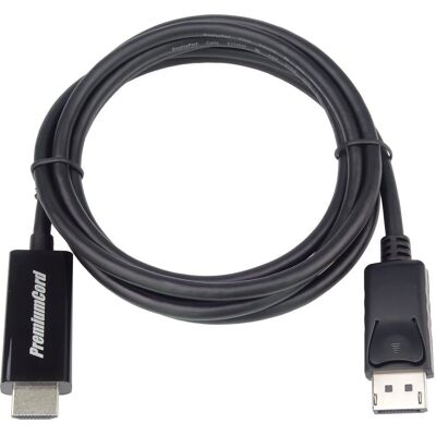 Câble DisplayPort HDMI PremiumCord - Noir - 3m Câble DisplayPort HDMI PremiumCord - Noir - 3m