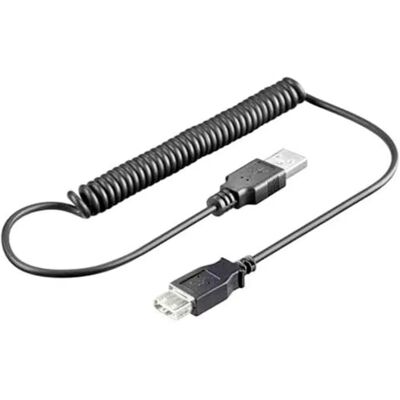 Prodlužovací kabel USB PremiumCord - 1m - Černý - USB 2.0 Prodlužovací kabel USB PremiumCord - 1m - Černý - USB 2.0