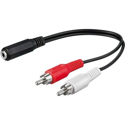 PremiumCord Model Kjackcinb02 - Stereo Y kabel 0,2m Černý PremiumCord Model Kjackcinb02 - Stereo Y kabel 0,2m Černý
