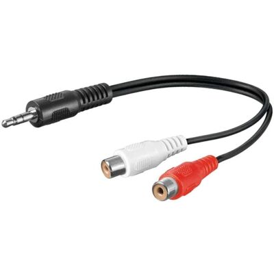 PremiumCord TV-ääniliitäntäkaapeli - 3,5 mm to RCA, 0,2 m PremiumCord TV-ääniliitäntäkaapeli - 3,5 mm to RCA, 0,2 m