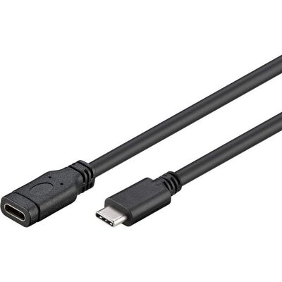 PremiumCord USB-C Verlengkabel 3,1m, Data & Opladen, Zwart - USB-C Kabel PremiumCord USB-C Verlengkabel 3,1m, Data & Opladen, Zwart - USB-C Kabel