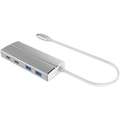 Hub USB 10G SuperSpeed Premiumcord Type C jusqu'à 2 x USB 3.1 A + 2 x USB 3.1 C - Aluminium Hub USB 10G SuperSpeed Premiumcord Type C jusqu'à 2 x USB 3.1 A + 2 x USB 3.1 C - Aluminium