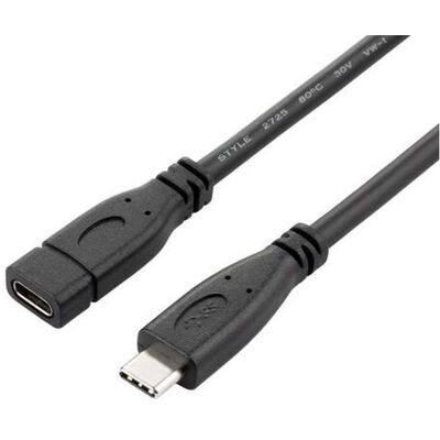 PremiumCord USB-C Extension Cable 1.5m Black PremiumCord USB-C Extension Cable 1.5m Black