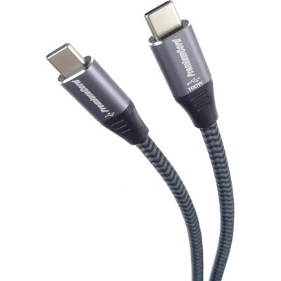 PremiumCord USB-C USB-C 1m Schwarz-Grau - USB Kabel PremiumCord USB-C USB-C 1m Schwarz-Grau - USB Kabel