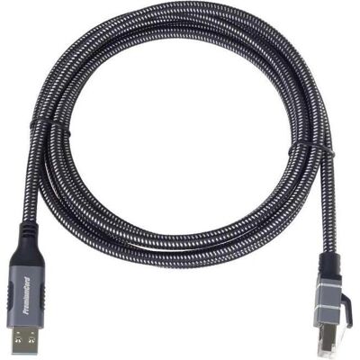 PremiumCord Ethernet USB 3.2 LAN RJ45 3m PremiumCord Ethernet USB 3.2 LAN RJ45 3m