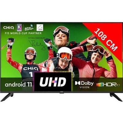 TV intelligente 43" 4K UHD CHiQ - Android, Dolby Vision - Publicité TV intelligente 43" 4K UHD CHiQ - Android, Dolby Vision - Publicité