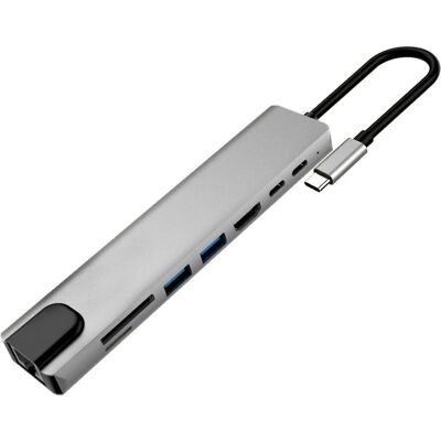 Station d'accueil MK Floria MKF-USBC81 - 8 ports & HDMI 4K - Publicité Station d'accueil MK Floria MKF-USBC81 - 8 ports & HDMI 4K - Publicité