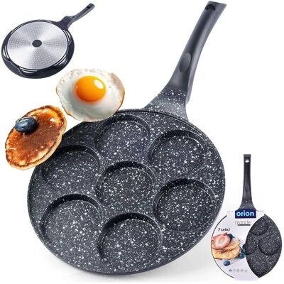 Orion Tigaie en granit - 27cm, 7 trous, antiadhésive, induction Orion Tigaie en granit - 27cm, 7 trous, antiadhésive, induction