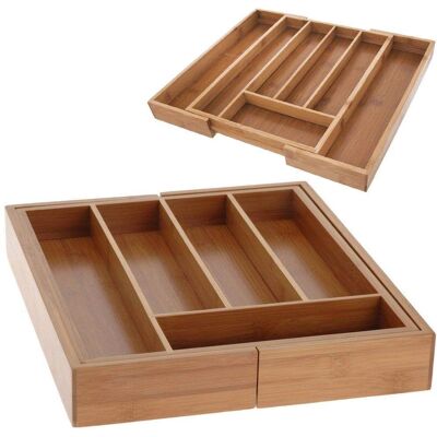 Organisateur en bambou ajustable Orion - Couverts et ustensiles de cuisine Organisateur en bambou ajustable Orion - Couverts et ustensiles de cuisine