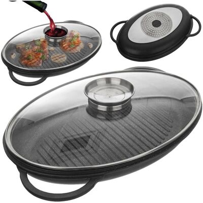 Orion Granit Tiefe Grillpfanne mit Deckel - Küche & Backen Orion Granit Tiefe Grillpfanne mit Deckel - Küche & Backen