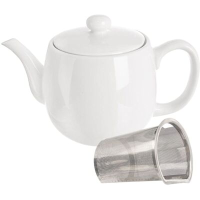 Orion Biały Porcelanowy Dzbanek z Koszyczkiem - Teapot Orion Biały Porcelanowy Dzbanek z Koszyczkiem - Teapot