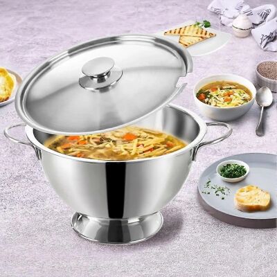 Orion Suppenschüssel aus Edelstahl mit Deckel – Elegant und Praktisch Orion Suppenschüssel aus Edelstahl mit Deckel – Elegant und Praktisch