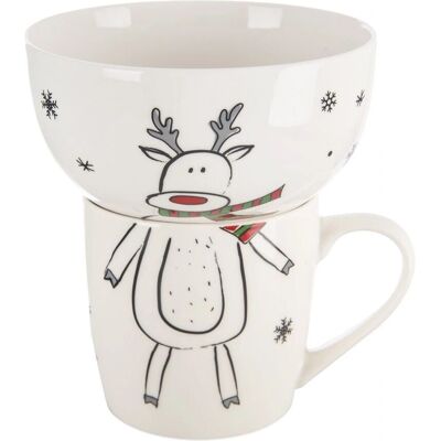 Orion - dětský porcelánový hrnek s miskou - sada 2 dílů Orion - dětský porcelánový hrnek s miskou - sada 2 dílů