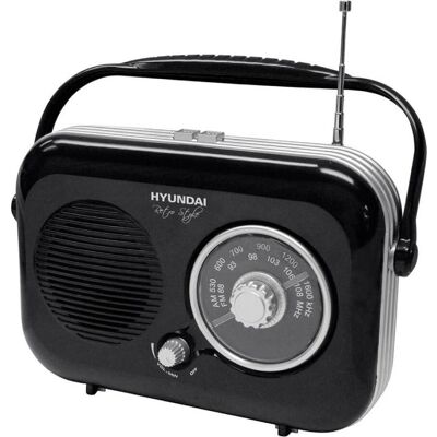 Hyundai PR100 Tragbares Radio - FM, AM, Schwarz Hyundai PR100 Tragbares Radio - FM, AM, Schwarz