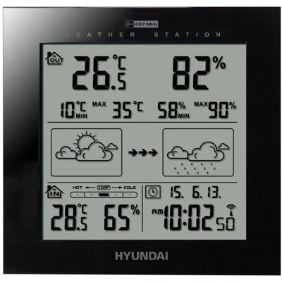 Hyundai WS2244B Meteorologická stanice - Vnitřní/Venkovní teplota a vlhkost Hyundai WS2244B Meteorologická stanice - Vnitřní/Venkovní teplota a vlhkost