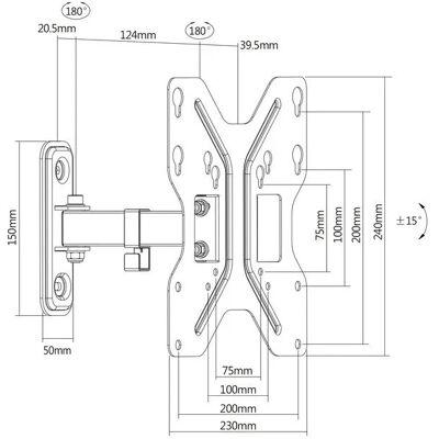 GOGEN GOGDRZAKTURNM2 Wandhalterung für 23-42" Fernseher - Verstellbarer Neigungswinkel & Drehung GOGEN GOGDRZAKTURNM2 Wandhalterung für 23-42" Fernseher - Verstellbarer Neigungswinkel & Drehung