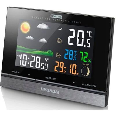 Station météo Hyundai WS 2303 - Écran LCD couleur, Température intérieure/extérieure Station météo Hyundai WS 2303 - Écran LCD couleur, Température intérieure/extérieure