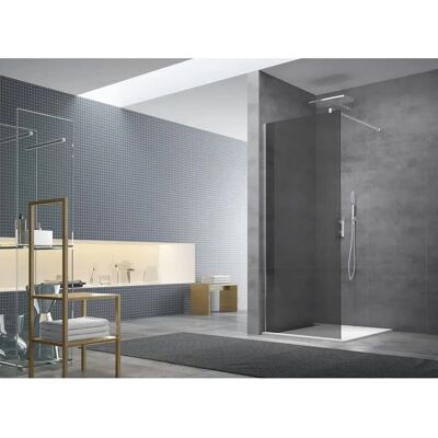 Swiss Aqua Technologies - Mampara de ducha Walk-in - Cristal ahumado - 77x200 cm Swiss Aqua Technologies - Mampara de ducha Walk-in - Cristal ahumado - 77x200 cm