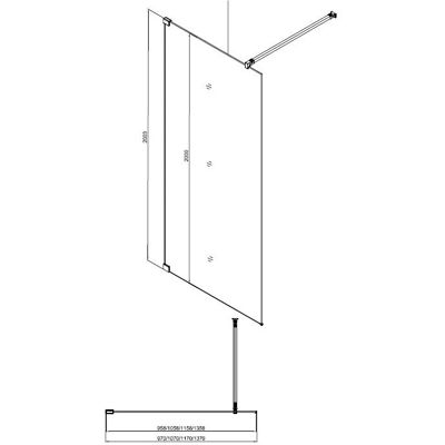 Swiss Aqua Technologies - Paragone doccia Walk-in 117x200cm Vetro Fumato Swiss Aqua Technologies - Paragone doccia Walk-in 117x200cm Vetro Fumato