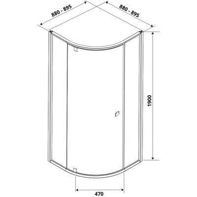 Ravak - Cabina de ducha Pivot PSKK3 90x90x190cm Negra Ravak - Cabina de ducha Pivot PSKK3 90x90x190cm Negra