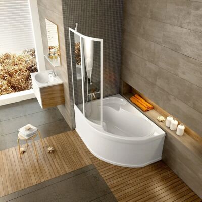 Panou frontal din acrilic alb Rosa II Stânga - Bathtub Front Panel Panou frontal din acrilic alb Rosa II Stânga - Bathtub Front Panel
