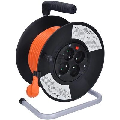 Solight PB09 Kabelrolle - 4 Steckdosen - 25m - Innenbereich Solight PB09 Kabelrolle - 4 Steckdosen - 25m - Innenbereich