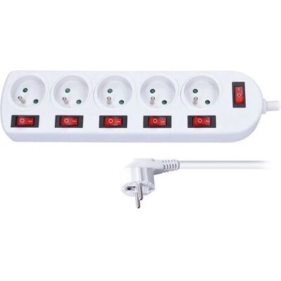 Solight PP144 Überspannungsschutz - 5 Steckdosen - 230 V - 3 m Solight PP144 Überspannungsschutz - 5 Steckdosen - 230 V - 3 m