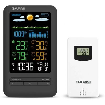 GARNI 291 Line Schwarz Weiß LCD Wetterstation - Wetterstation GARNI 291 Line Schwarz Weiß LCD Wetterstation - Wetterstation