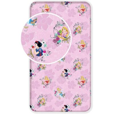 Prostěradlo Disney Princezny Růžové - Pojedn - 90x200 cm - Bavlna Prostěradlo Disney Princezny Růžové - Pojedn - 90x200 cm - Bavlna