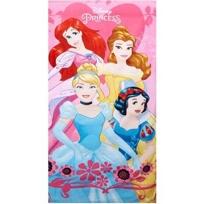 Toalha de Praia Rosa Coração das Princesas Disney - Acessório para Banho & Piscina Toalha de Praia Rosa Coração das Princesas Disney - Acessório para Banho & Piscina