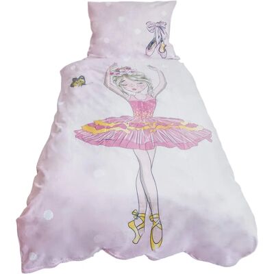 DREAMEE Ballerina Dekbedovertrek - Enkelslaapkamer - 140 x 200 cm Roze - Beddengoed DREAMEE Ballerina Dekbedovertrek - Enkelslaapkamer - 140 x 200 cm Roze - Beddengoed