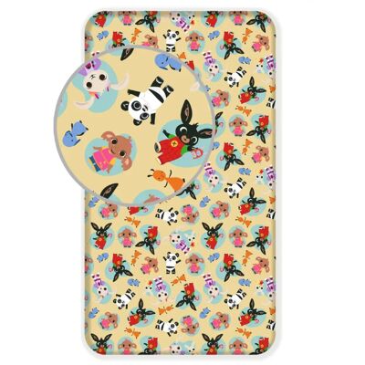 Bing Bunny - Model 90 x 200 cm - Geel Fitted Sheet Bing Bunny - Model 90 x 200 cm - Geel Fitted Sheet