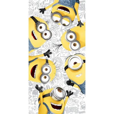 Toalha de praia rosa Minions - 70x140 cm Toalha de praia rosa Minions - 70x140 cm