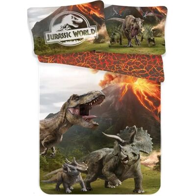 Jurassic World Eruption 140x200cm Katoenen Dekbedovertrek Set Jurassic World Eruption 140x200cm Katoenen Dekbedovertrek Set