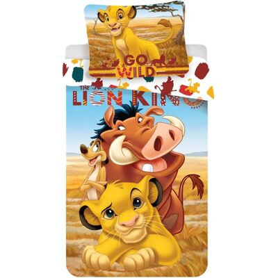 Ensemble de literie enfant Disney Timon en Pumba - Coton - Jaune Ensemble de literie enfant Disney Timon en Pumba - Coton - Jaune