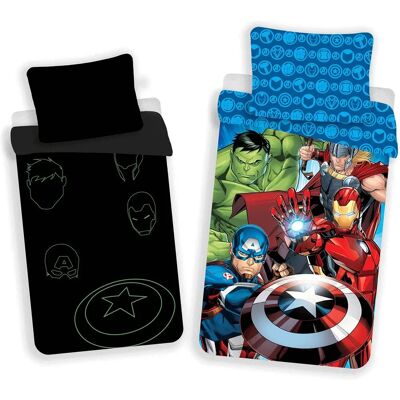 Marvel Avengers Gloeiend in het donker Dekbedovertrek - 140x200 cm - 70x90 cm Marvel Avengers Gloeiend in het donker Dekbedovertrek - 140x200 cm - 70x90 cm