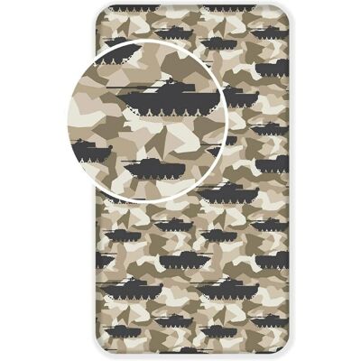 Sweet Home Camouflage Eenpersoons Hoeslaken - 90x200cm Sweet Home Camouflage Eenpersoons Hoeslaken - 90x200cm
