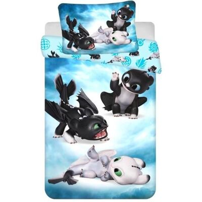 DreamWorks Kinderbettbezug - 100 x 135 cm - Baumwolle weiß/blau DreamWorks Kinderbettbezug - 100 x 135 cm - Baumwolle weiß/blau
