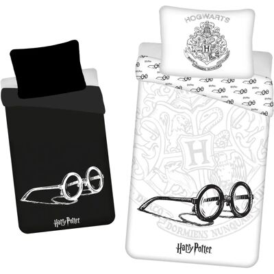 Funda de edredom Harry Potter Rosa com óculos que brilham no escuro - 140x200 cm Funda de edredom Harry Potter Rosa com óculos que brilham no escuro - 140x200 cm