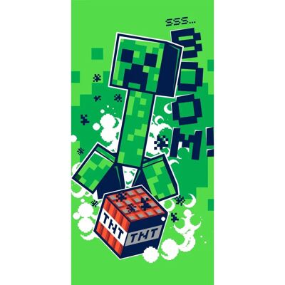 Minecraft Boom Strandlaken - 70x140cm, Groen Minecraft Boom Strandlaken - 70x140cm, Groen