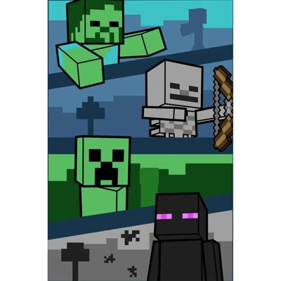 Minecraft - Blauw fleece dekentje 100x150cm Minecraft - Blauw fleece dekentje 100x150cm